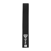 Black belt strap with vertical stitched label featuring PUNOK and kanji text