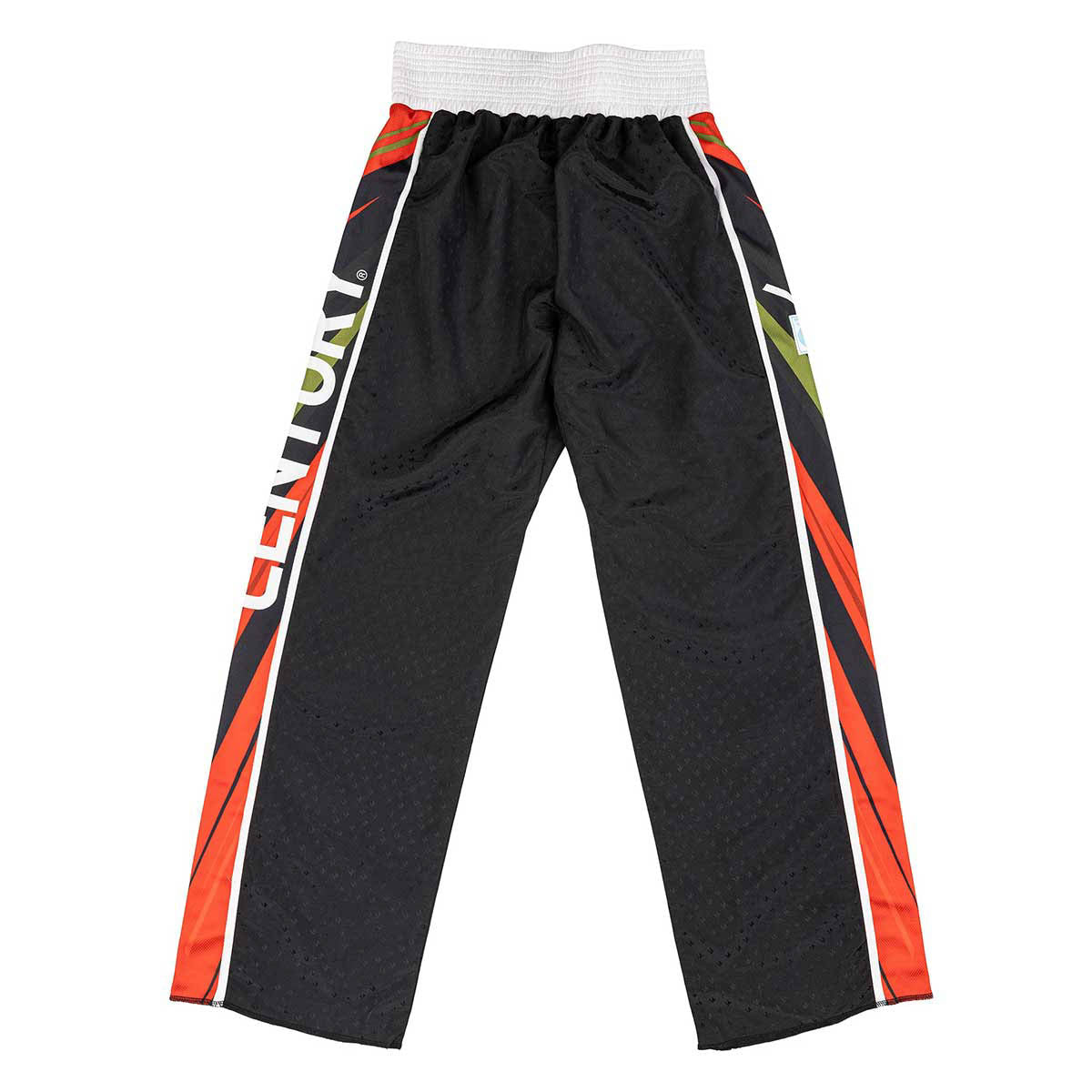 C-Gear Integrity 2.0 pant, black with orange-red side panels and white outer stripes