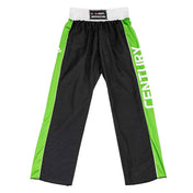 Black track pants with neon green side stripe and C-GEAR logo waistband