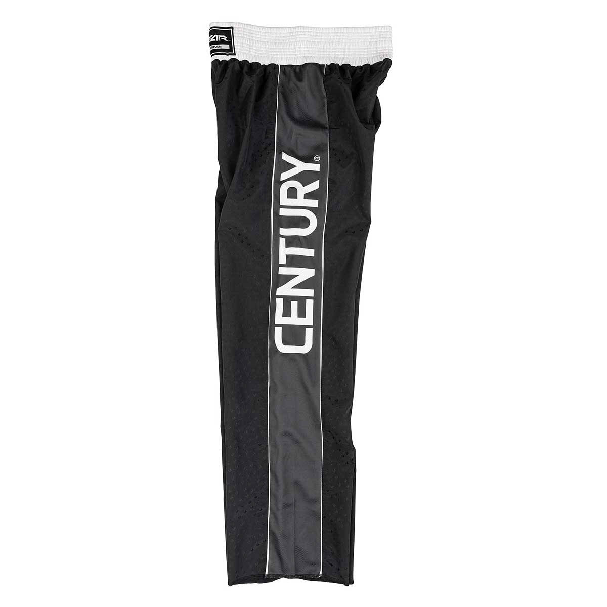 Determination 2.0 pants in black with gray side stripe and vertical “CENTURY” logo