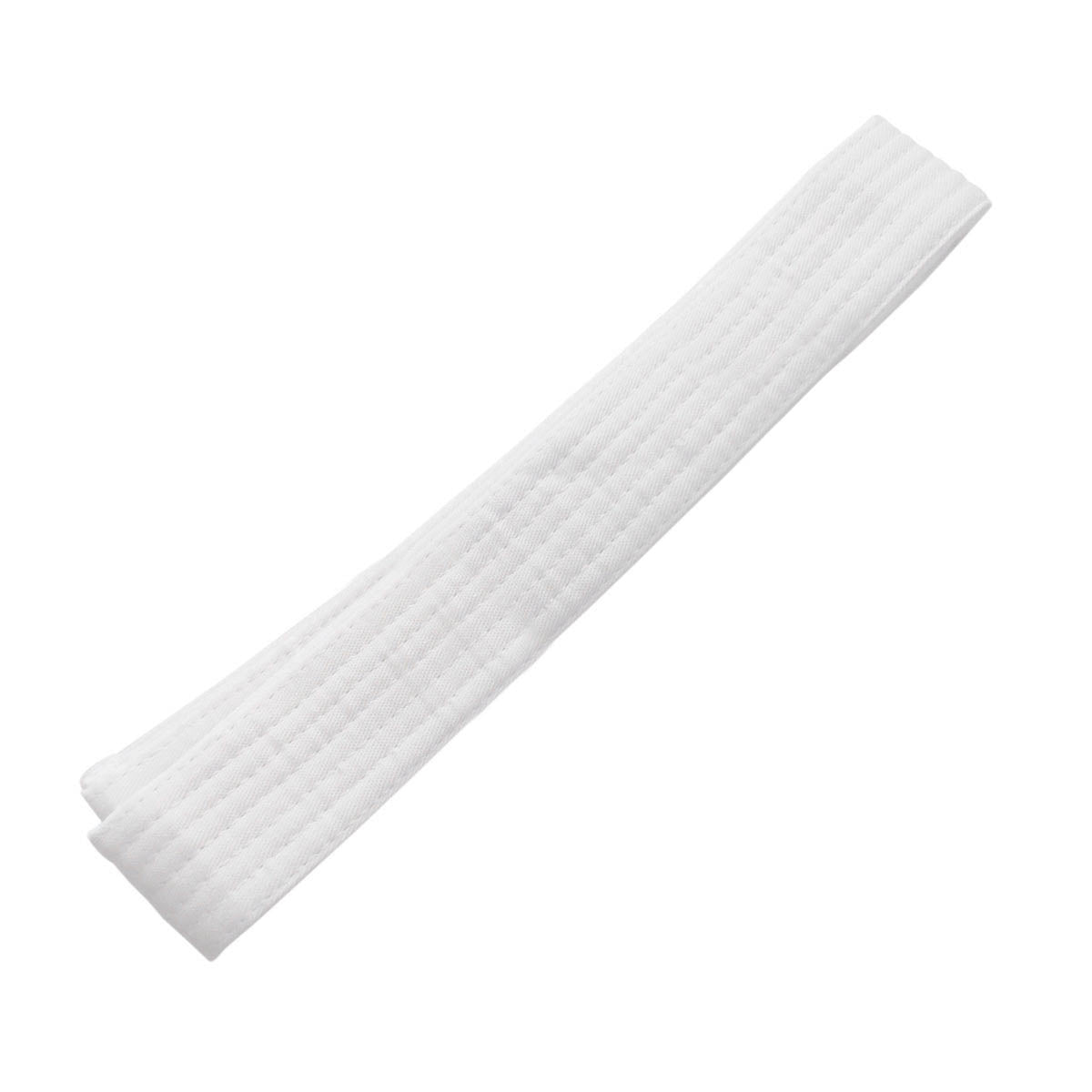 White martial arts belt sash, textured weave