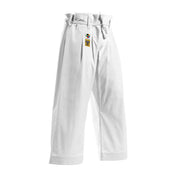 Punok kata uniform gi pants, white drawstring waist with logo patch