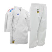 White karate gi jacket and pants set