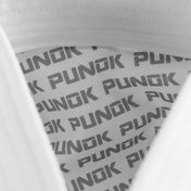 White gi lining with repeating Punok pattern print