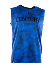 Men's blue sleeveless tee, crew neck, CENTURY graphic