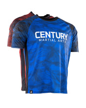 Blue athletic tee with CENTURY MARTIAL ARTS print on the chest