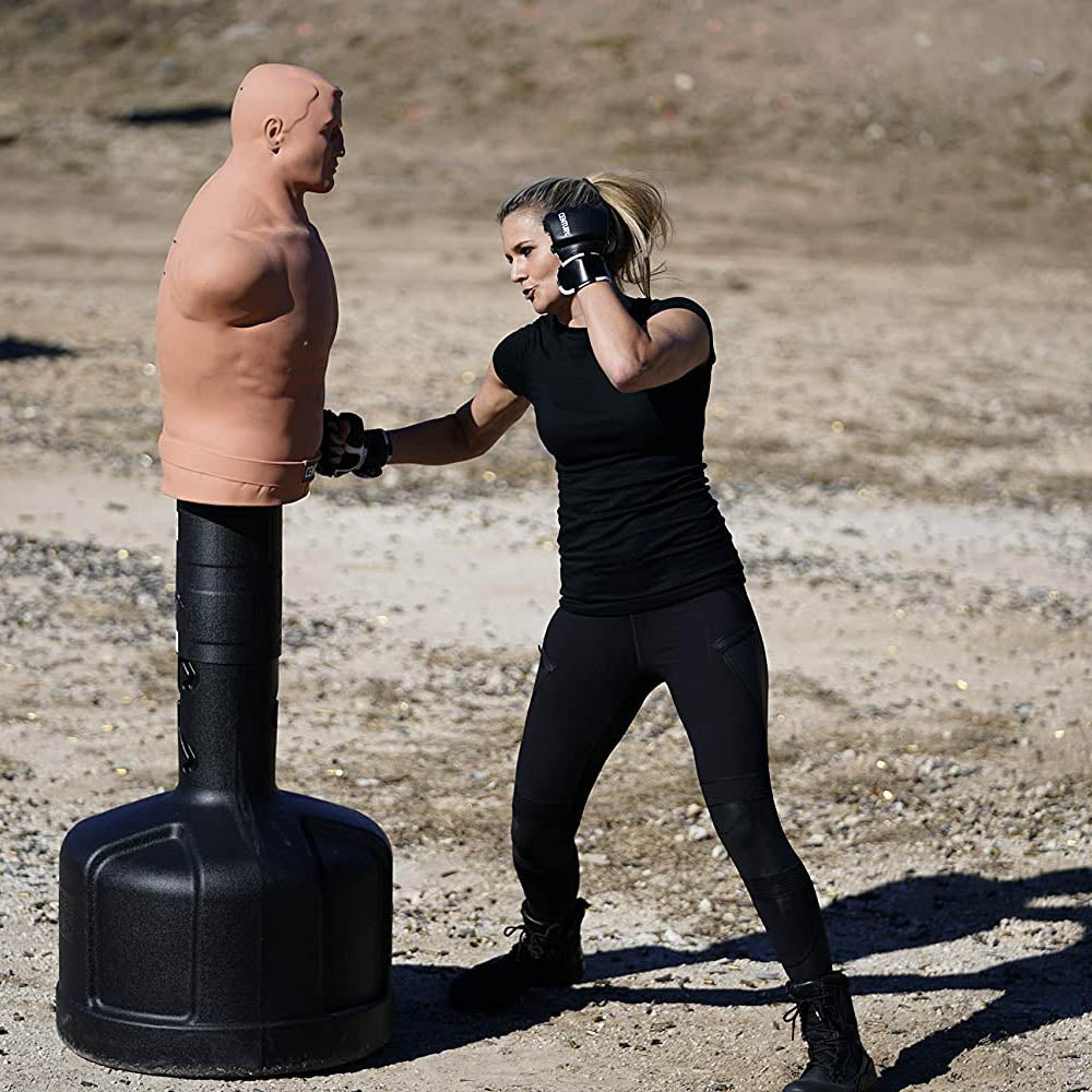 Black body opponent bag with standing base and top handle grips