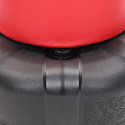 Red inflatable training bag top with black base and gray attachment band