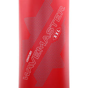 Red inflatable bag side close-up with Wavemaster logo and dotted texture