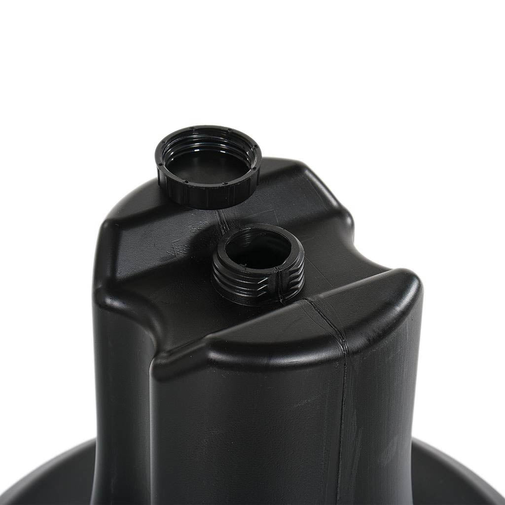 Close-up of black Century Torrent T2 Pro punching bag base with threaded openings