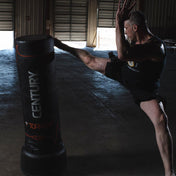 Black Century Torrent T2 Pro freestanding punching bag with side logo panel