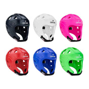 Assorted C-Gear Evolution headgear helmets: black, white, pink, red, blue, green