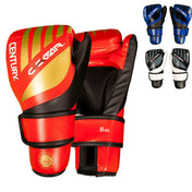 C-Gear boxing gloves, red with black straps and 8 oz label on the wrist