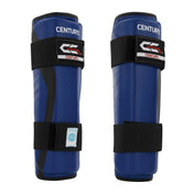 C-Gear determination shin guards, blue/black, two shin pads with hook-and-loop closure