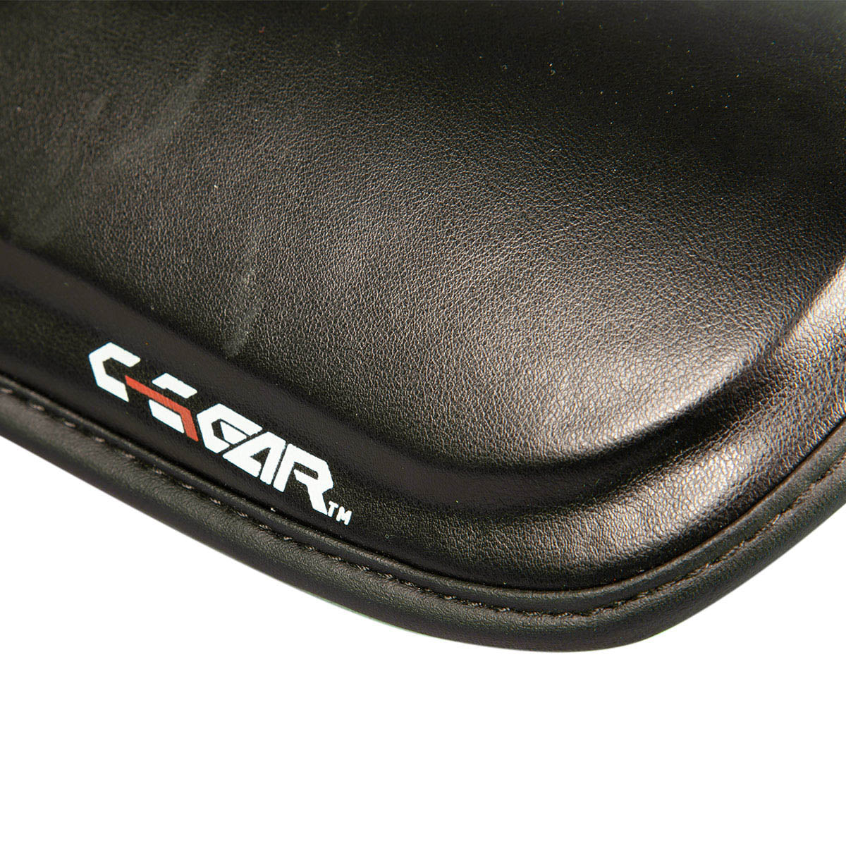 Black shin instep guard with FS-GEAR branding on curved toe-edge padding