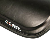 Black shin instep guard with FS-GEAR branding on curved toe-edge padding