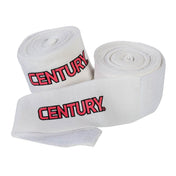 White stretch hand wraps with CENTURY logo label and rolled length