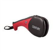 Red and black Century double target training pad with wrist strap and logo