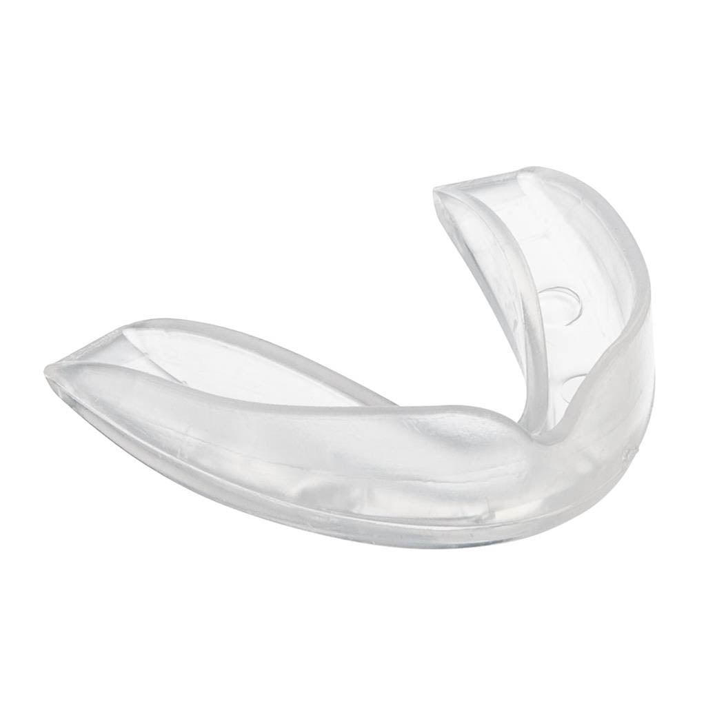 Transparent mouthguard with U-shaped curve and molded inner channel