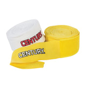 White and yellow stretch hand wraps with CENTURY logo labels, rolled lengths