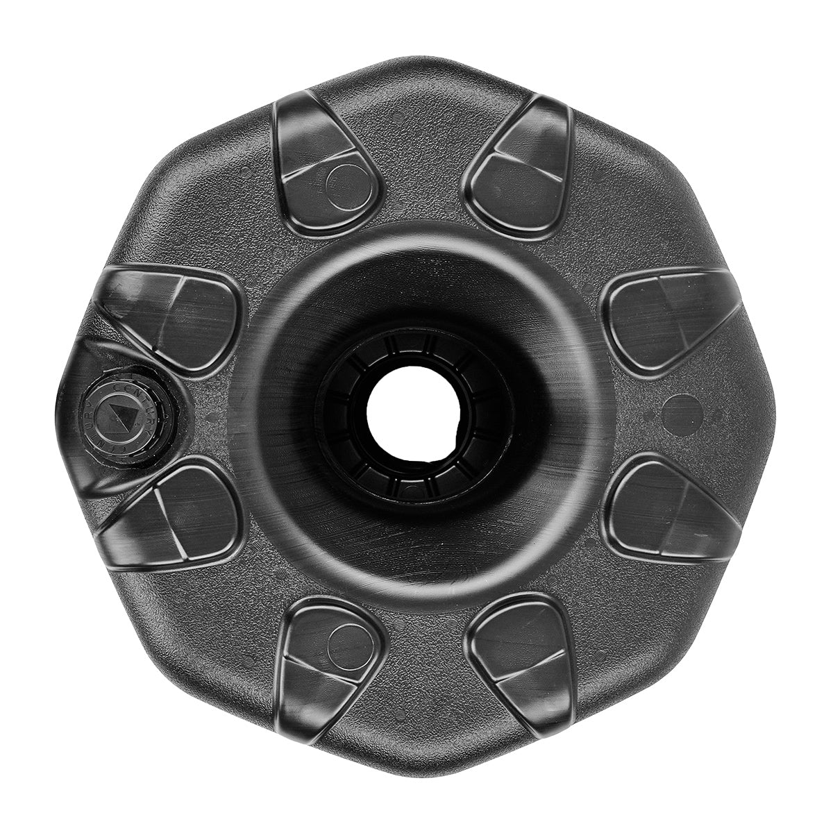 Black Wavemaster Pro base underside, circular port with segment grips