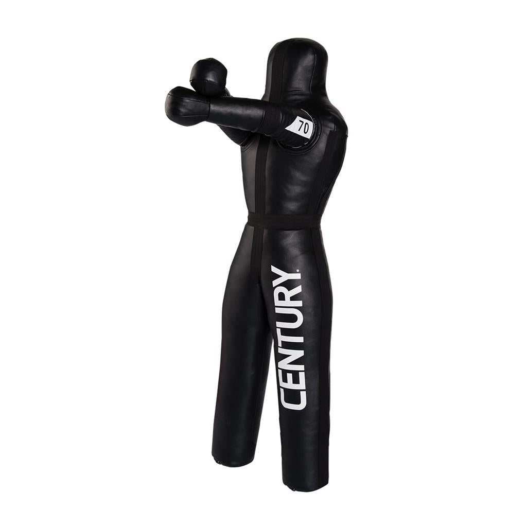 Black grappling dummy with Century logo and 70 weight patch