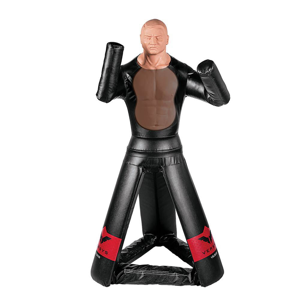 Versys VS.BOB inflatable costume, black jumpsuit with red logo patches and arms