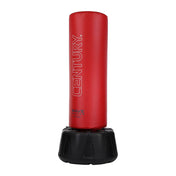 Red Century punching bag with vertical Century logo and black base