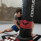 Close-up of black Versys VS.1 training bag with red logo panel and top cap.