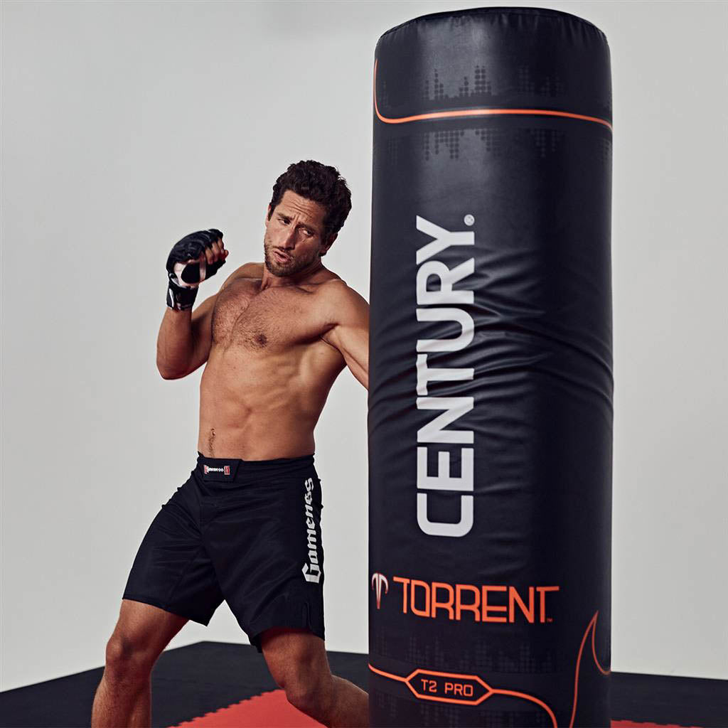 Black Century Torrent T2 Pro freestanding punching bag with red TORRENT branding