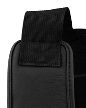 Black belly pad with textured fabric strap and loop attachment