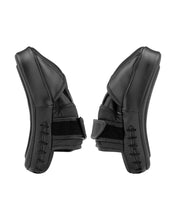 Black Century focus mitt pair, twin side profile with lacing details and wrist band