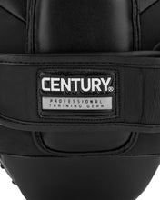Black Century Professional Training Gear logo patch on boxing focus mitt