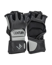 Youth fight gloves in dark grey and black with hook-and-loop wrist closure