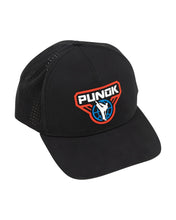 Black performance fighter hat with a PUNOK logo patch on the front panel.