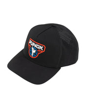 Black performance fighter hat with PUNOK logo and perforated side fabric.