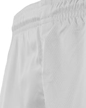 White kumite uniform jacket with textured fabric panels