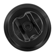 Black plastic base top cover with circular opening and embossed center detail