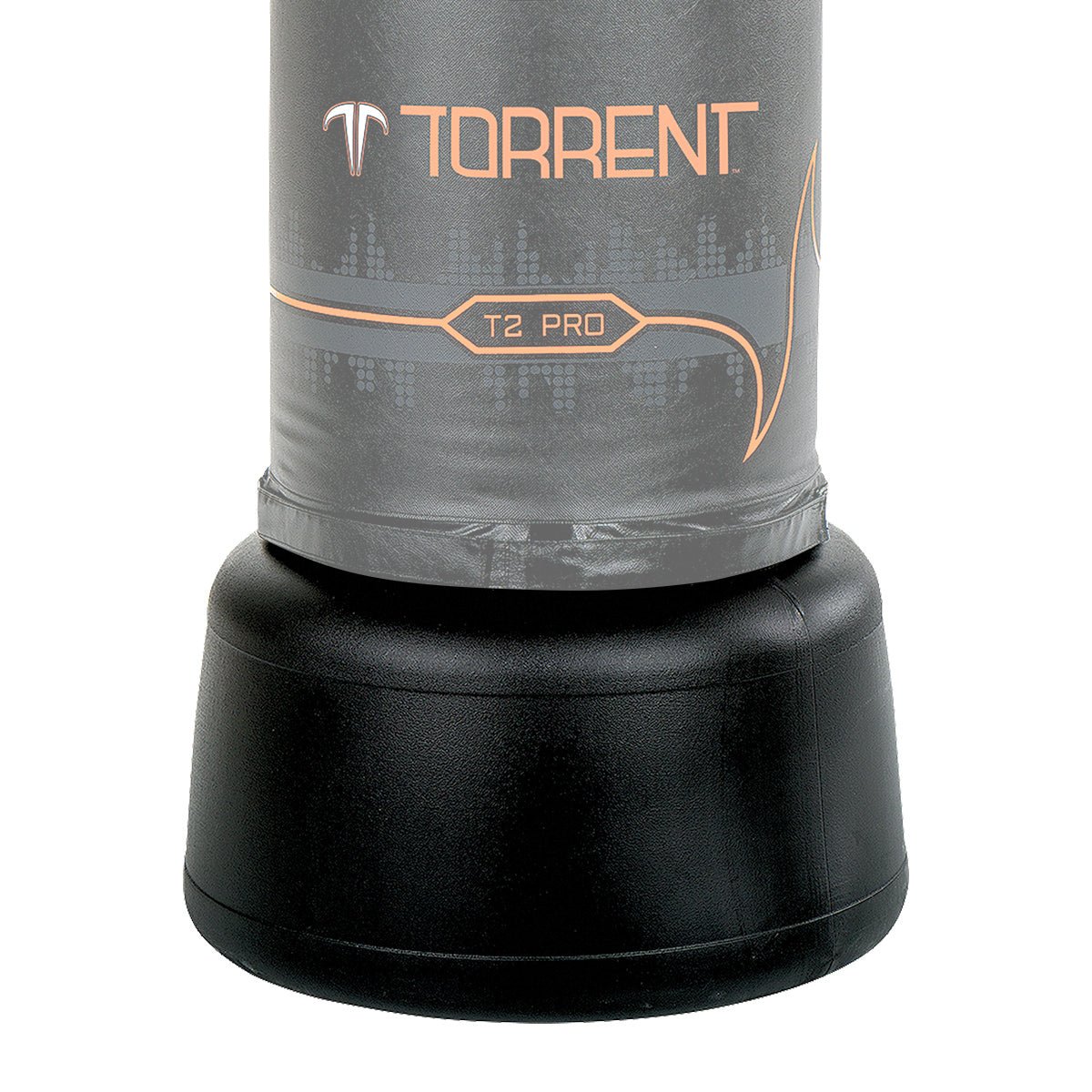 Black plastic base with TORRENT logo and T2 PRO graphic on upper section