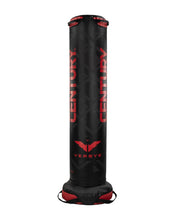 Isolated black Versys VS.1 training bag with red logo print and padded base.
