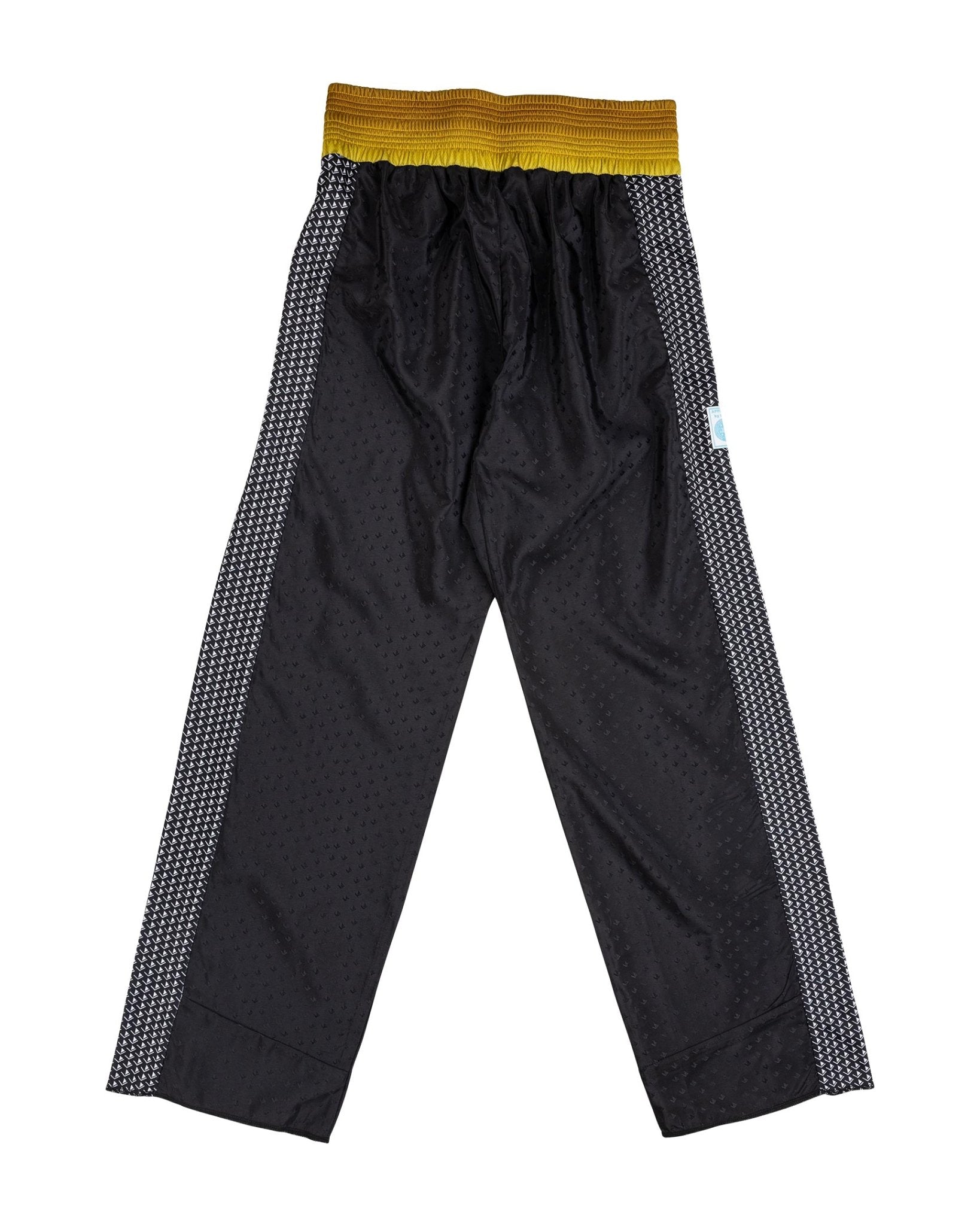 Tenacity pant by WAKO C-Gear, black with white side stripes and yellow waistband