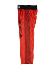 Tenacity pants in red with black waistband and “CENTURY” logo on the leg