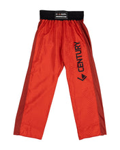 Red Tenacity pant with black elastic waistband and CENTURY logo on leg
