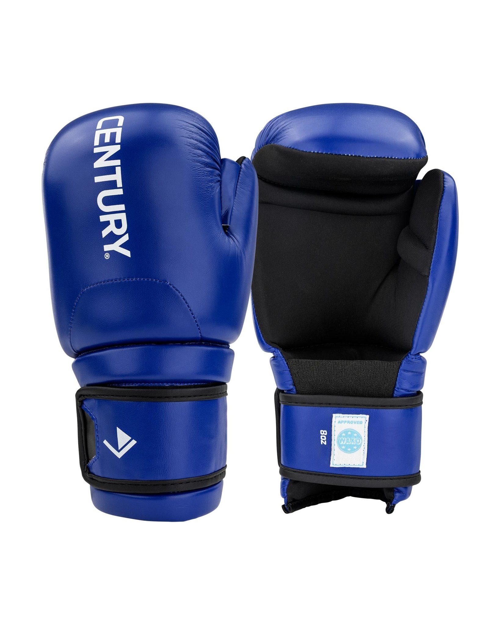 WAKO Drive punch mitts in blue and black with padded wrist strap