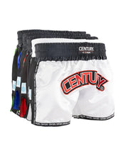 WAKO low kick boxing shorts 2.0 in black and white, Century logo waistband