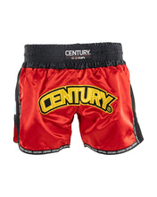 WAKO low kick boxing shorts 2.0 in red with black trim, Century logo on front