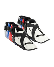 Assorted ankle boxing shoes set with white, blue, red, and silver colorways